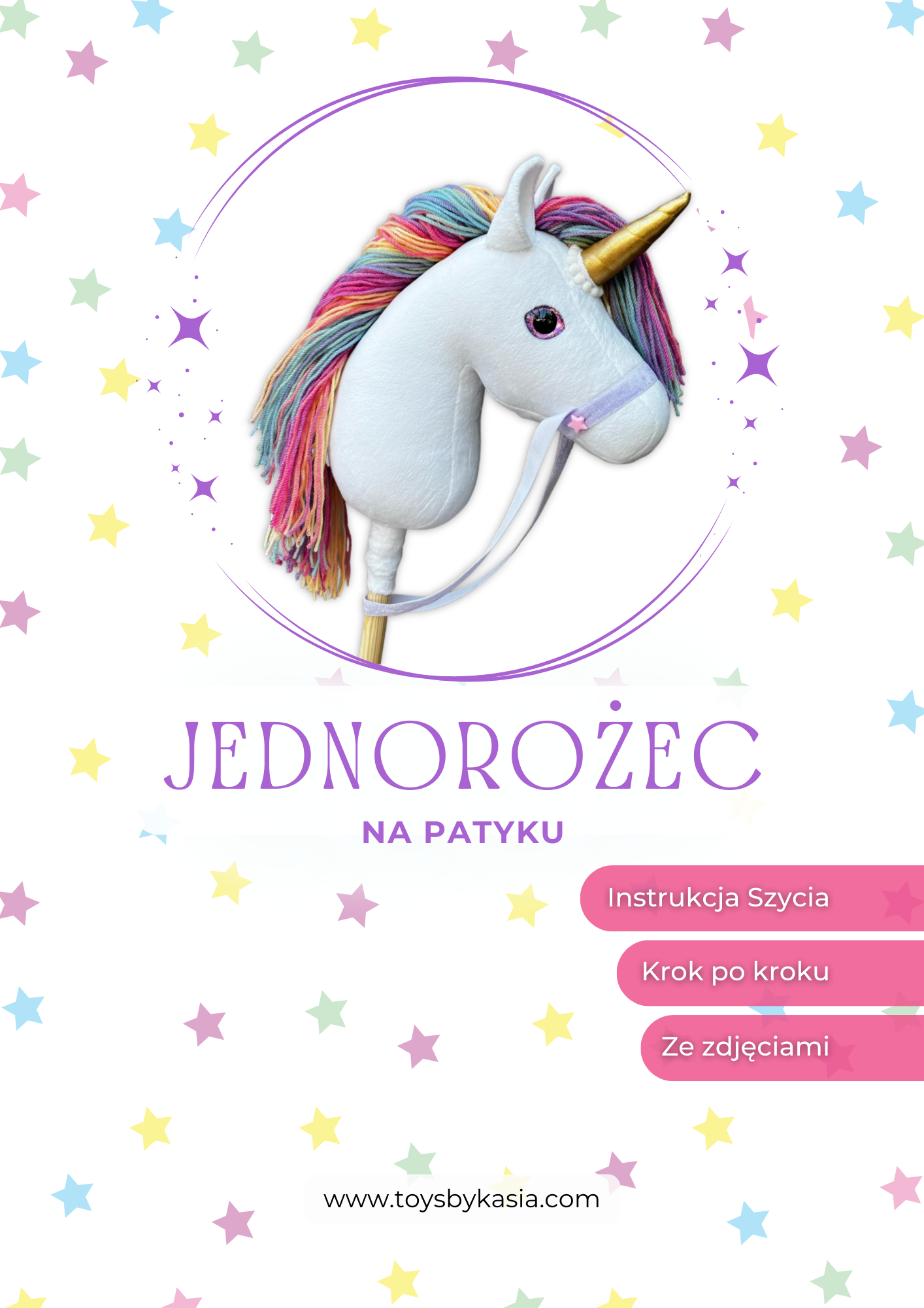 BROKAT, jednorożec na patyku - Instrukcja szycia PDF - obrazek 2