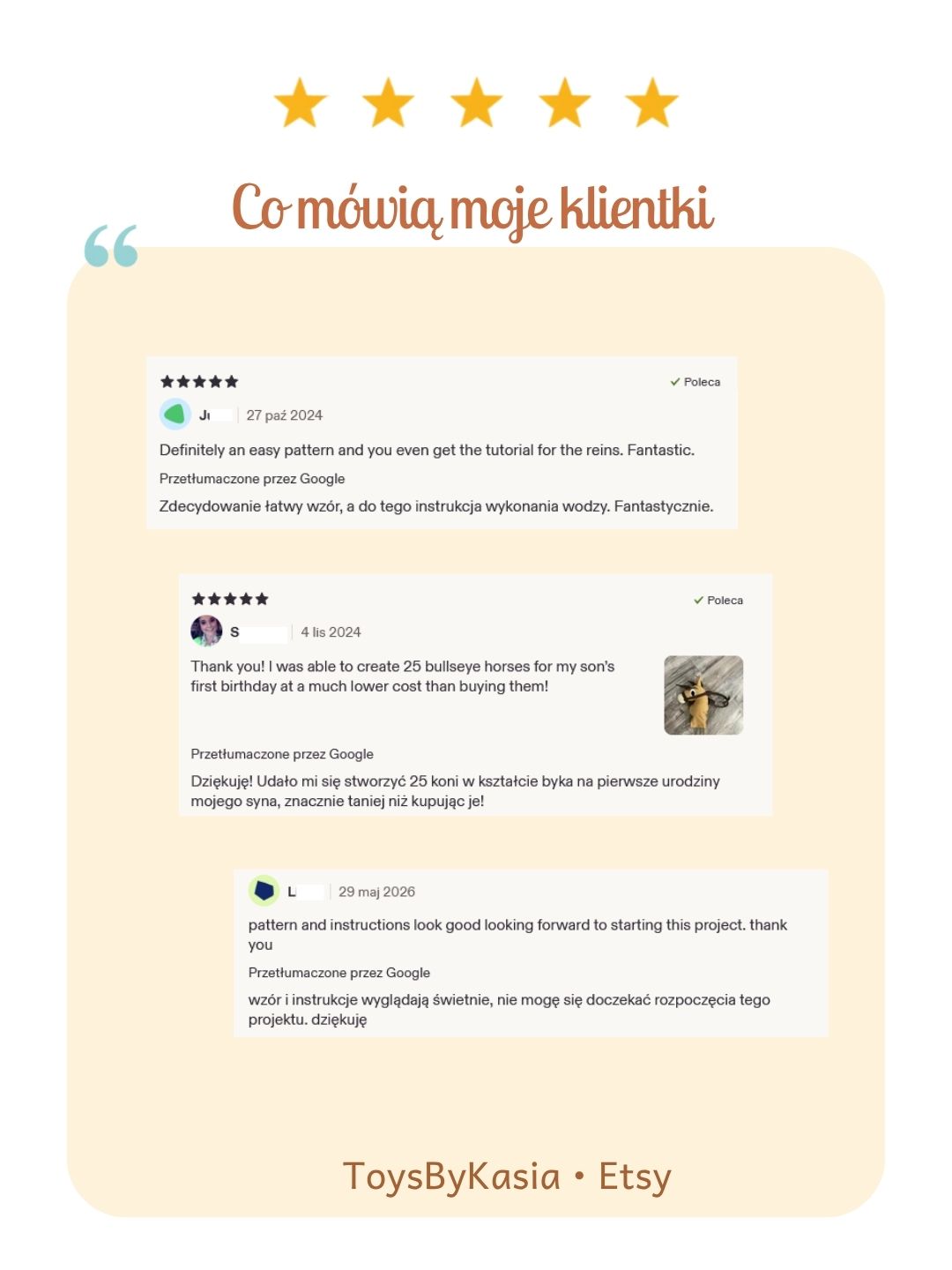 Opinie klientów o instrukcjach szycia koników hobby horse w formacie PDF
